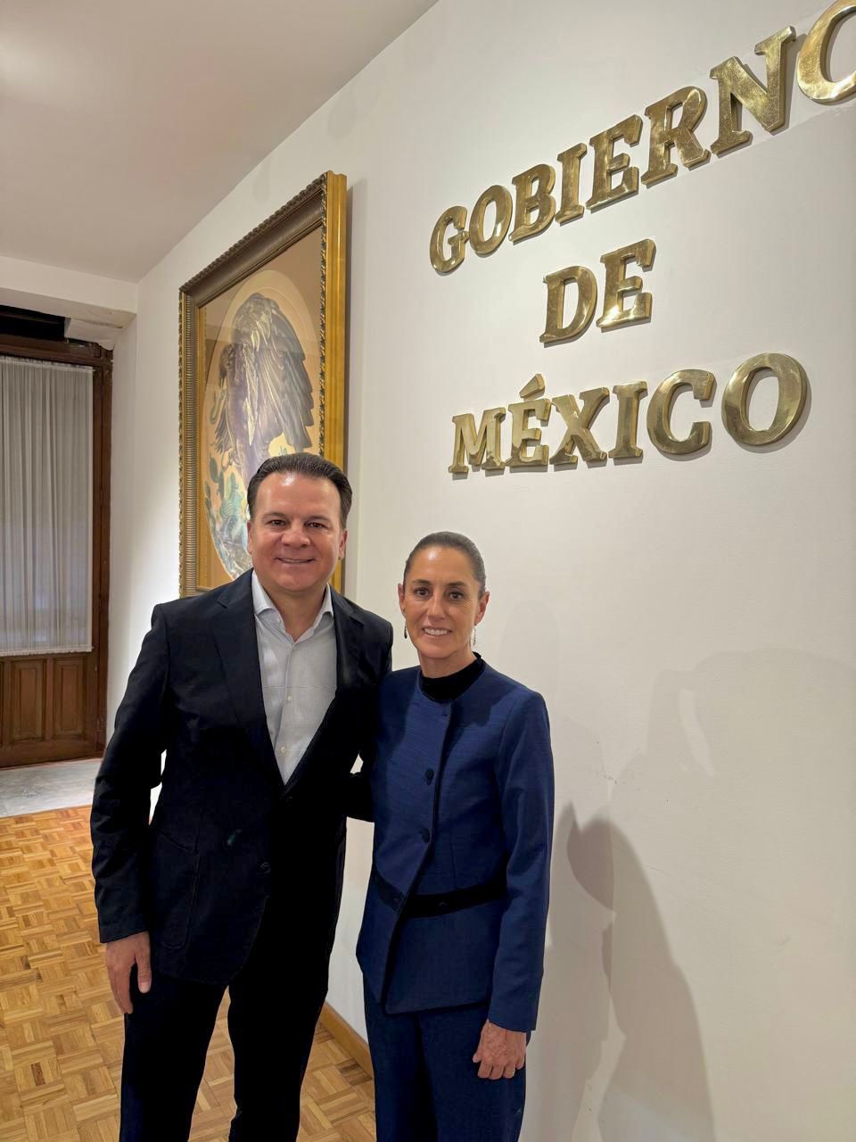 Se reúne el gobernador Esteban Villegas con Claudia Sheinbaum
