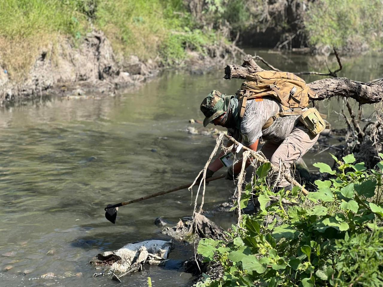 Retiran más de 300 toneladas de basura del Río San Pedro este año