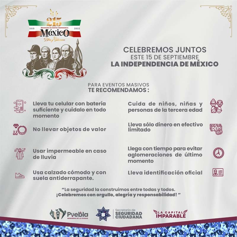 Zócalo y Paseo Bravo restringidos por Grito de Independencia; revisa rutas y transporte