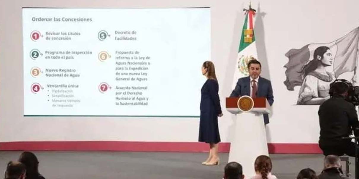 Conagua pone en evidencia el saqueo de agua en Puebla ante la jefa de Gobierno