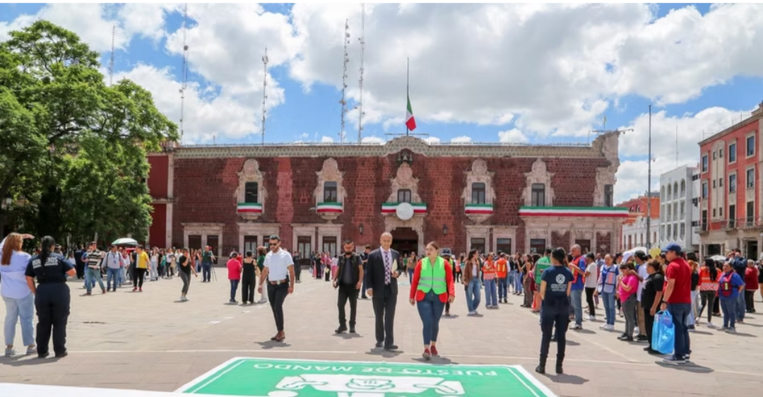 Secretario de gobierno encabeza simulacro nacional desde Aguascalientes