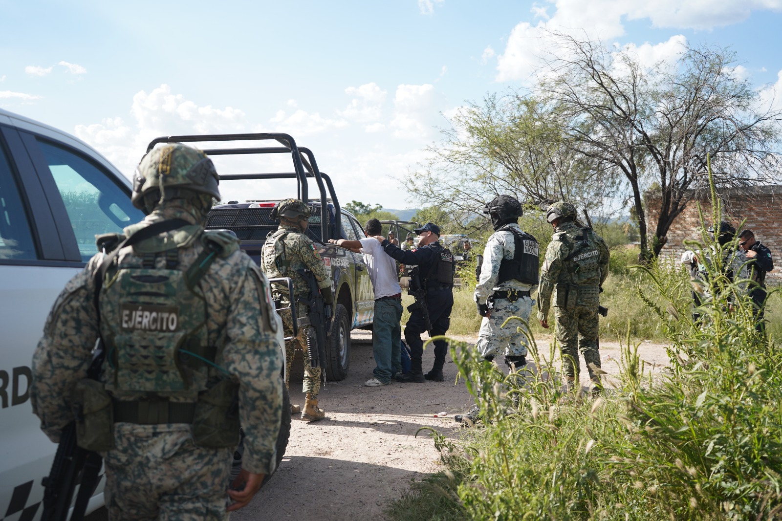 SEDENA, Guardia Nacional y policías coordinan acciones en Jesús María