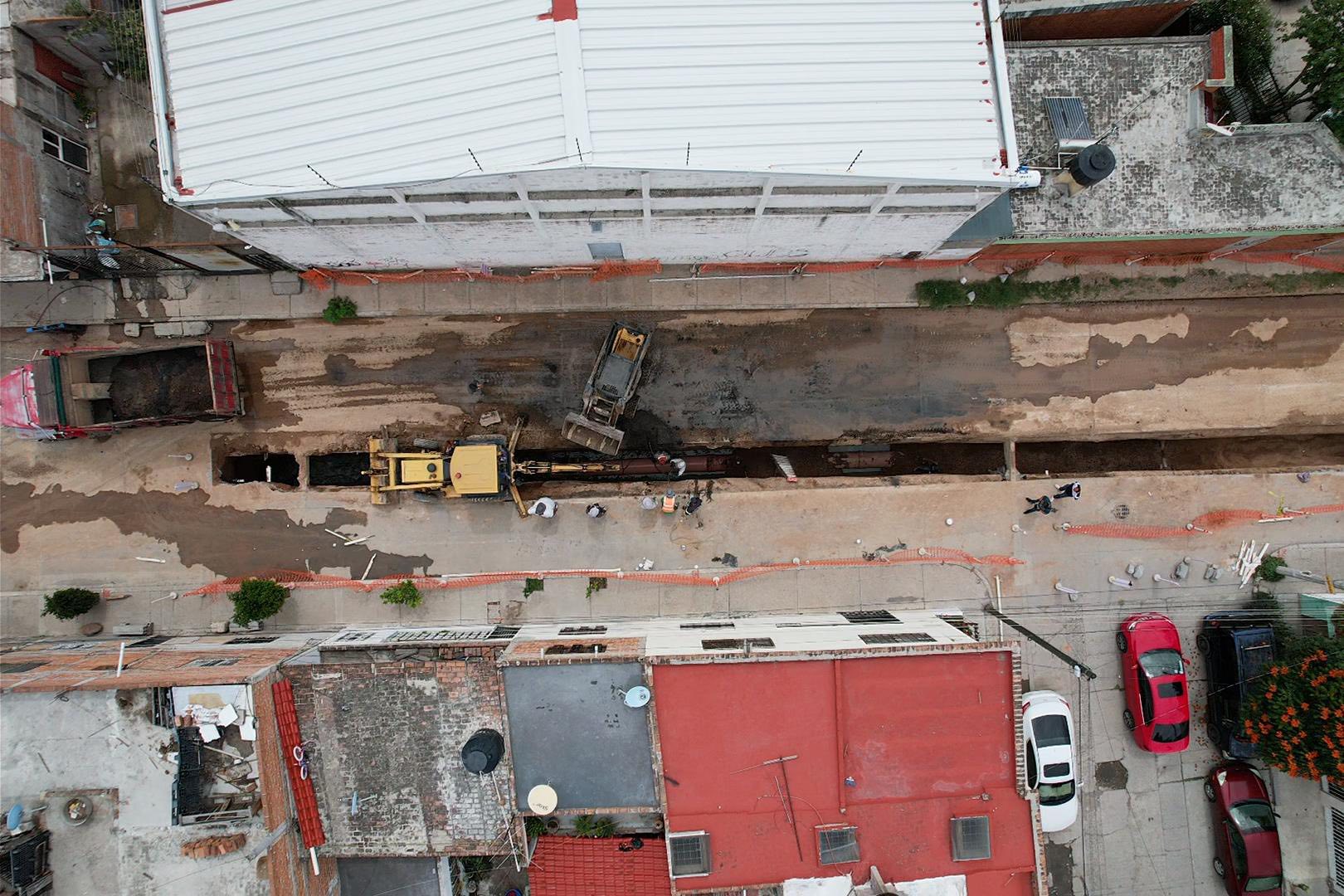 Avanza 75% la rehabilitación de la red de alcantarillado en la Vicente Guerrero e Insurgentes