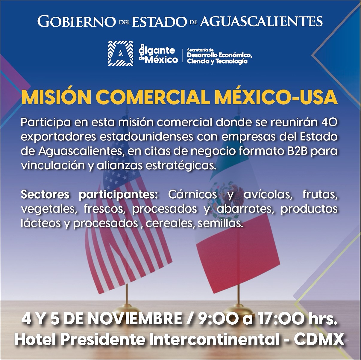 Participa en la Misión Comercial Agroalimentaria USDA – México 2025