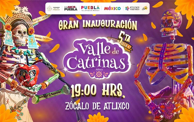 Atlixco celebra el Día de Muertos con el Festival Valle de Catrinas 2025