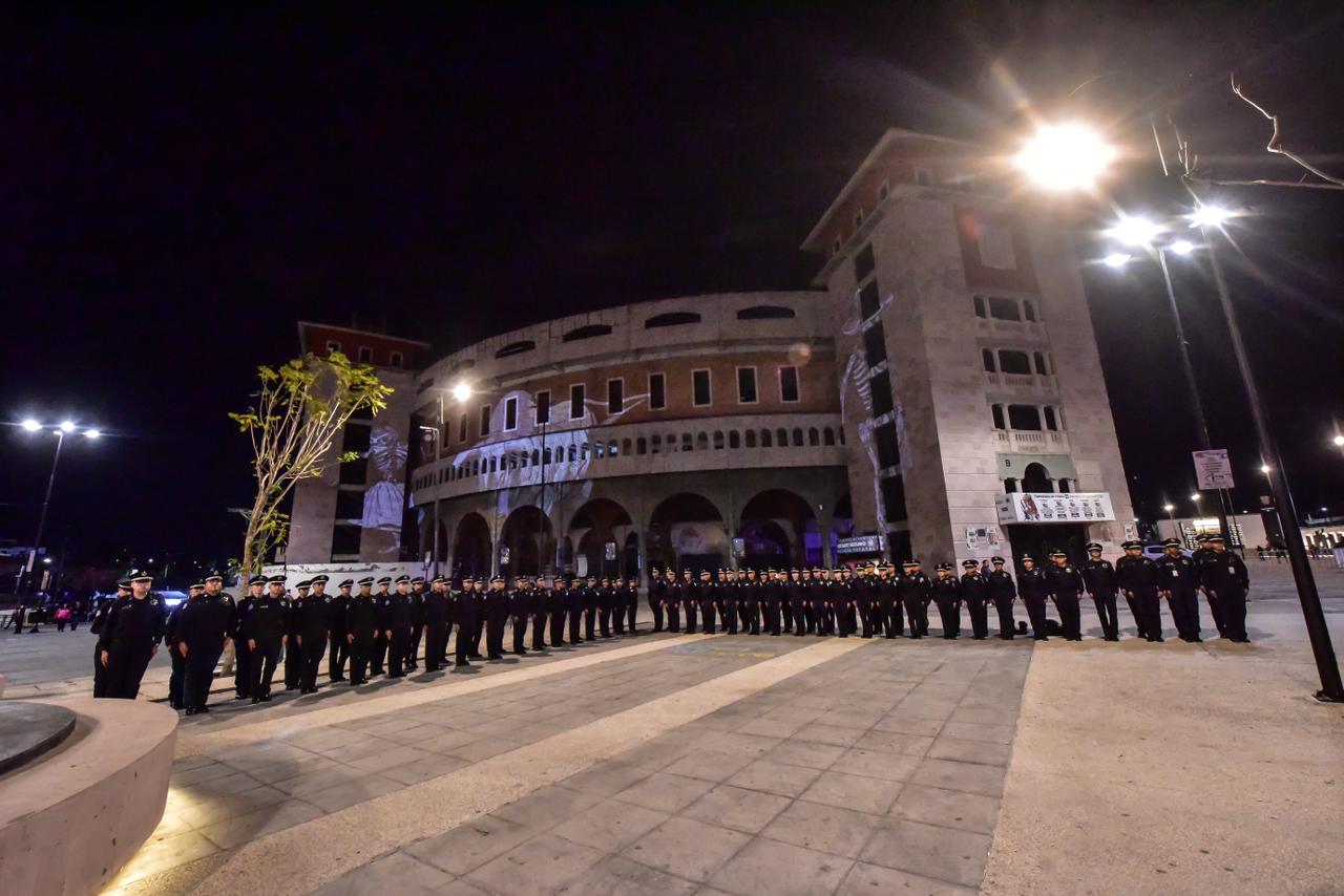 Blindan policías estatales el Festival Cultural de Calaveras 2025