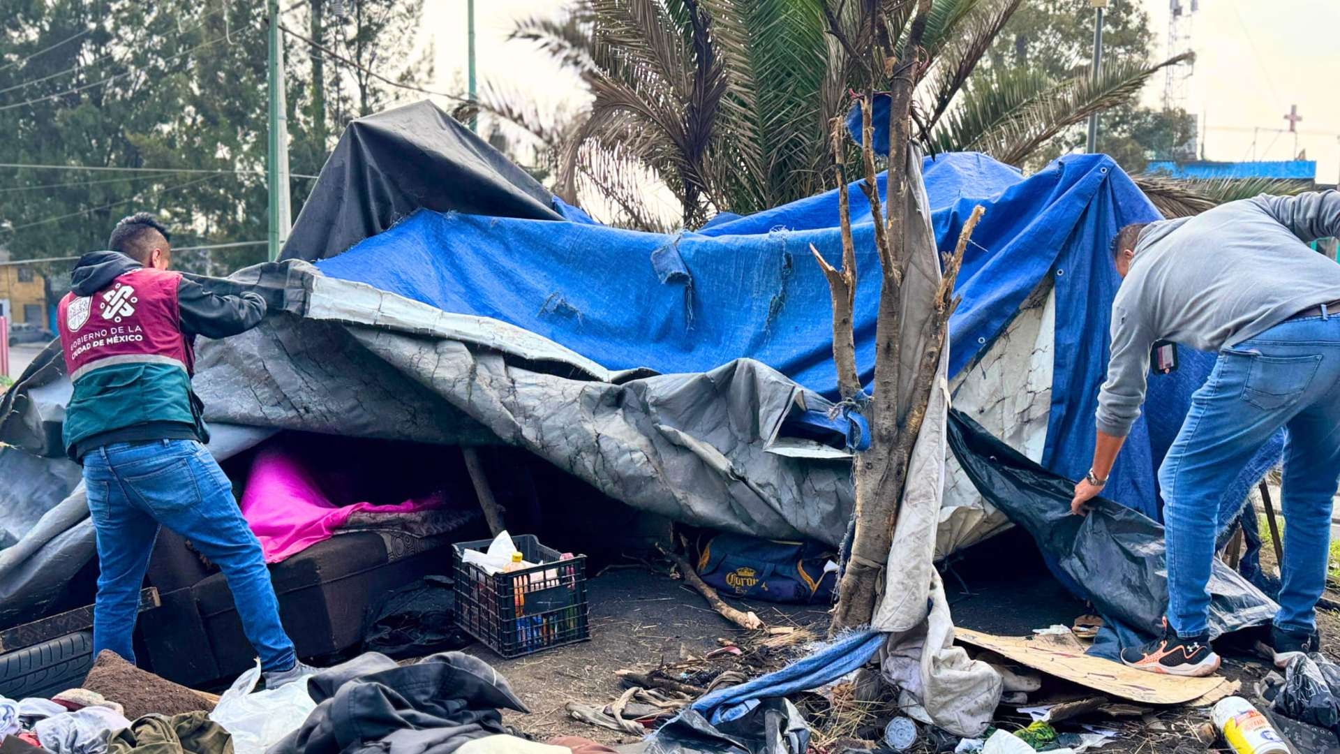 Desmantelan 15 campamentos de personas en situación de calle en Aguascalientes