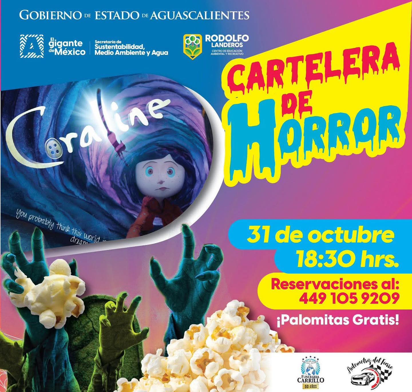¿Te atreves a ver una película de miedo en el Parque Rodolfo Landeros?