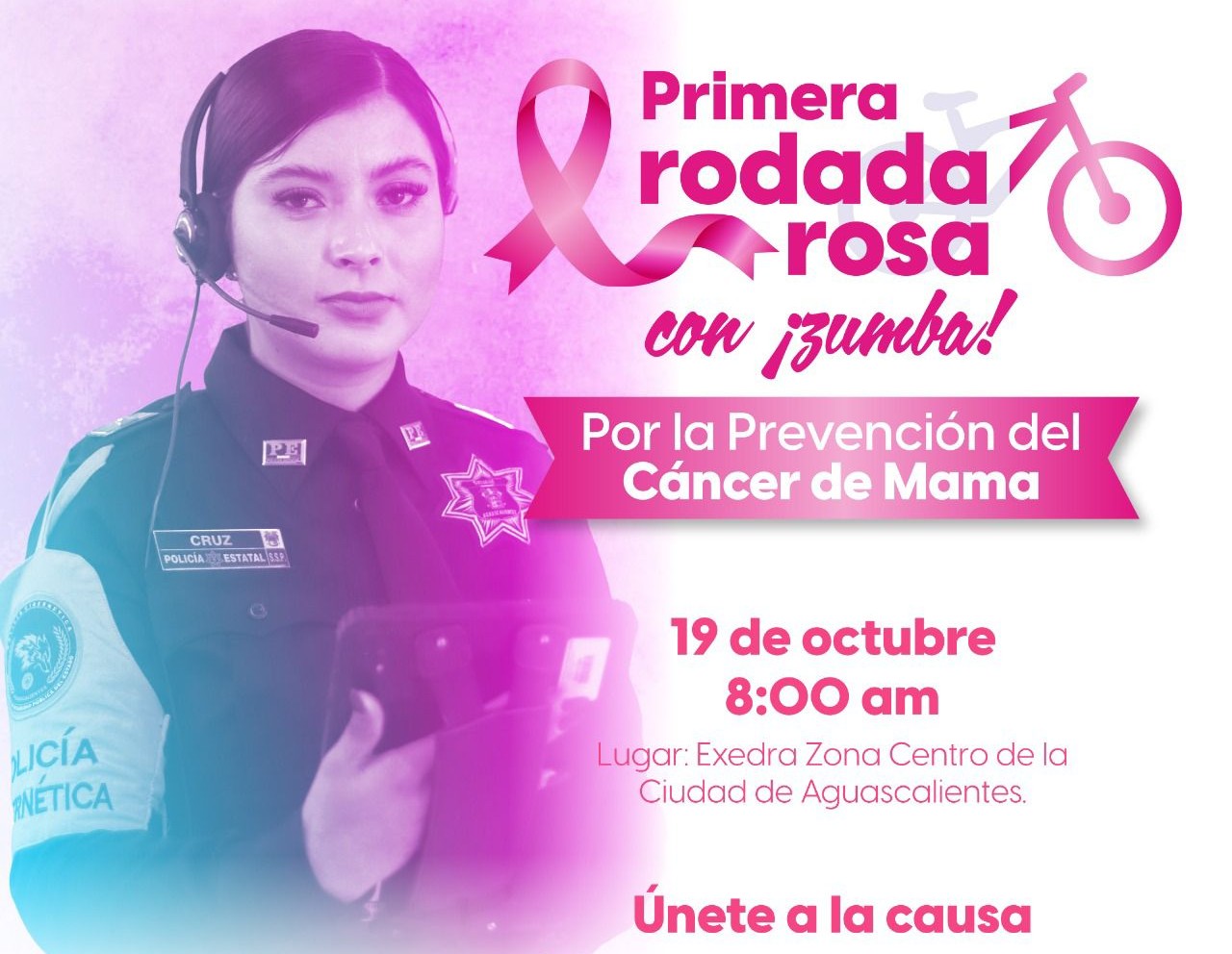 Habrá rodada para hacer consciencia sobre la prevención del Cáncer de Mama