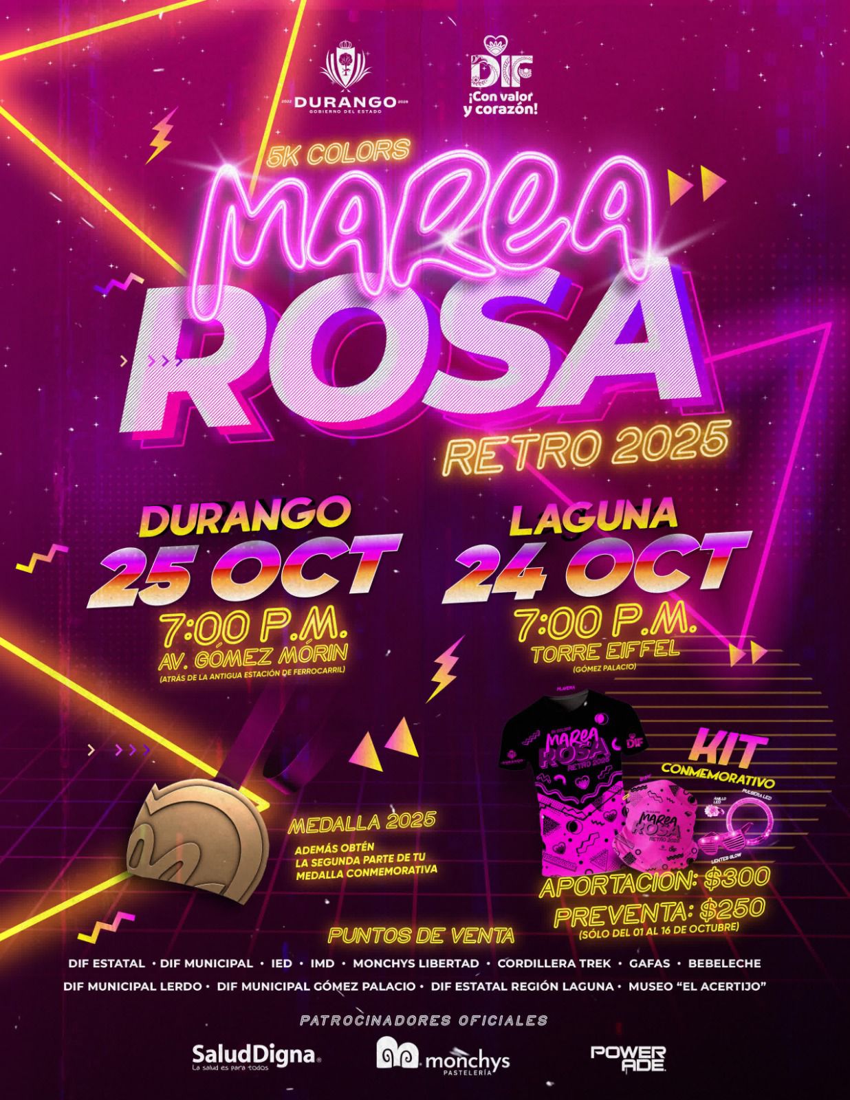 DIF Estatal invita a la Marea Rosa Retro 2025, en apoyo a la prevención del cáncer de mama