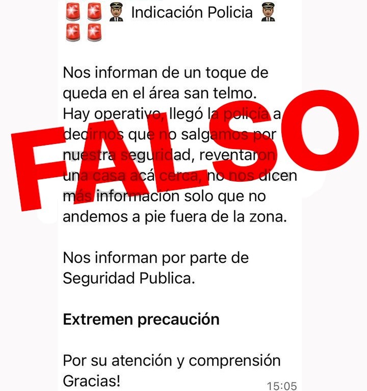 Llaman autoridades a no dejarse engañar por supuesto toque de queda en zona residencial