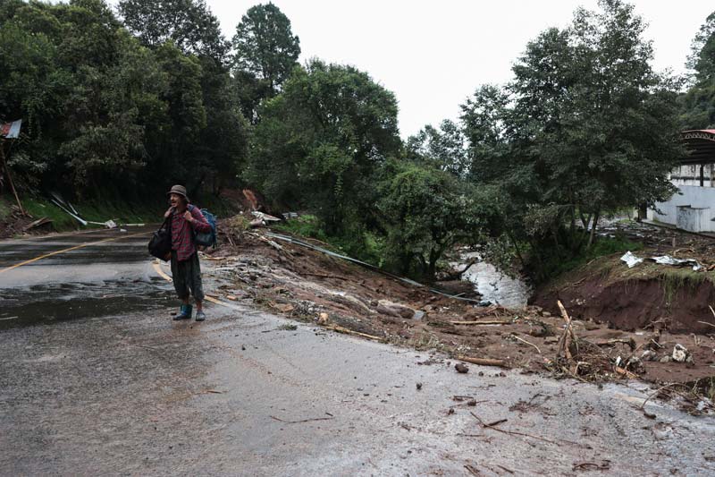 Tres municipios de la Sierra Norte siguen incomunicados tras lluvias