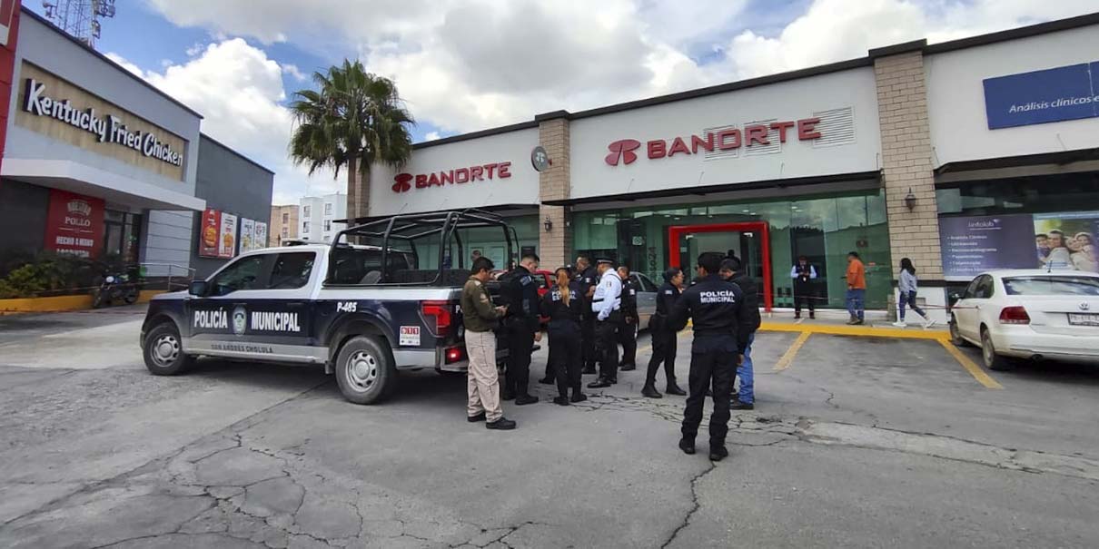 Puebla registra asaltos a cuentahabientes; un fallecido en Banorte y BBVA
