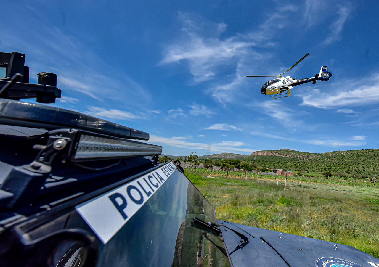 Refuerzan las calles de Aguascalientes con el Helicóptero Fuerza Uno