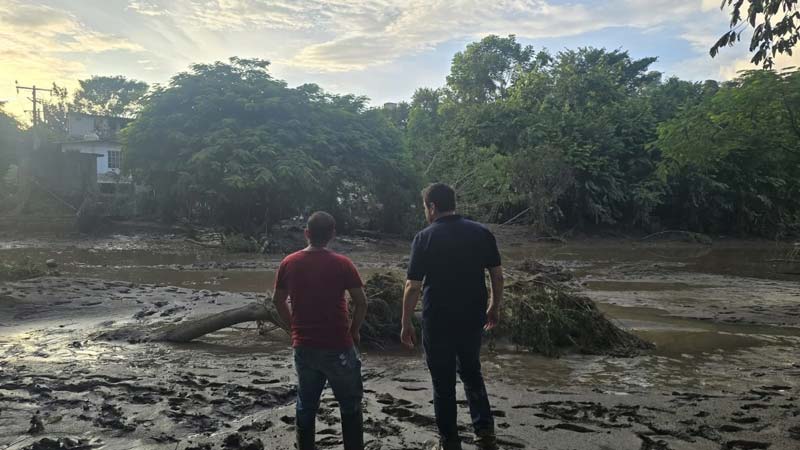 Viviendas afectadas y carreteras bloqueadas por la tormenta Jerry en la Sierra Norte