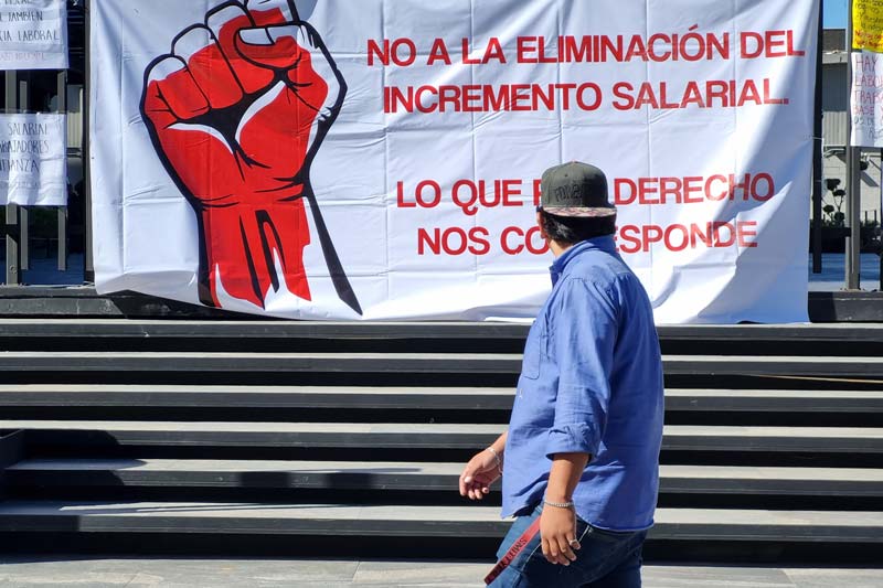 SAT Angelópolis bajo bloqueo de trabajadores por ajuste salarial