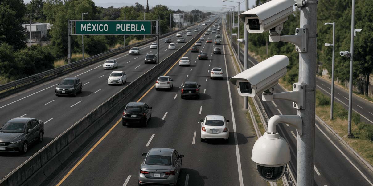 Videovigilancia en autopista México-Puebla registra un progreso del 60%