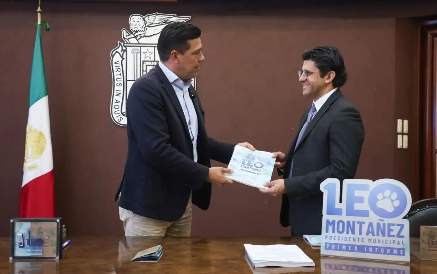 Entrega Leo Montañez primer informe de su segunda administración