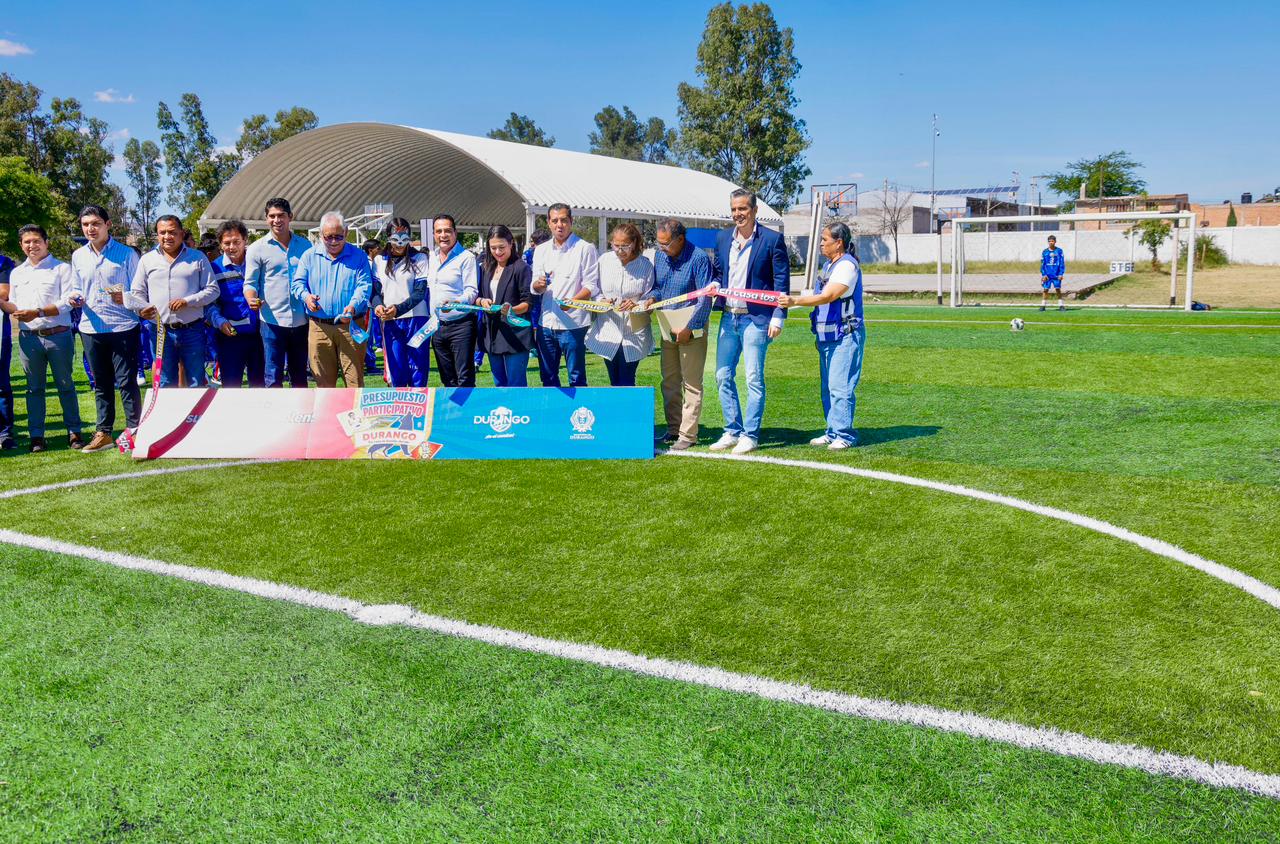 Secundaria Técnica 62 estrena nueva cancha de fútbol 7 del PP