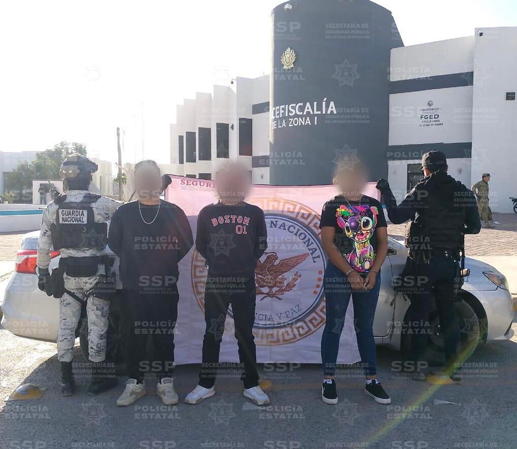 Capturan Policía Estatal y fuerzas federales a tres personas por presunto cobro de piso en Lerdo