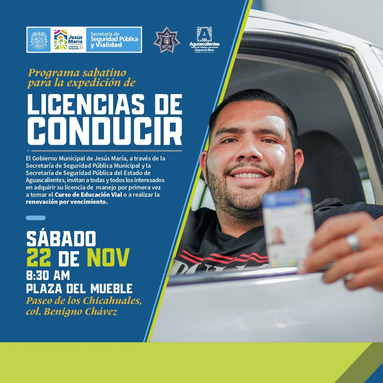 Anuncian jornada especial de licencias de conducir este sábado en Jesús María