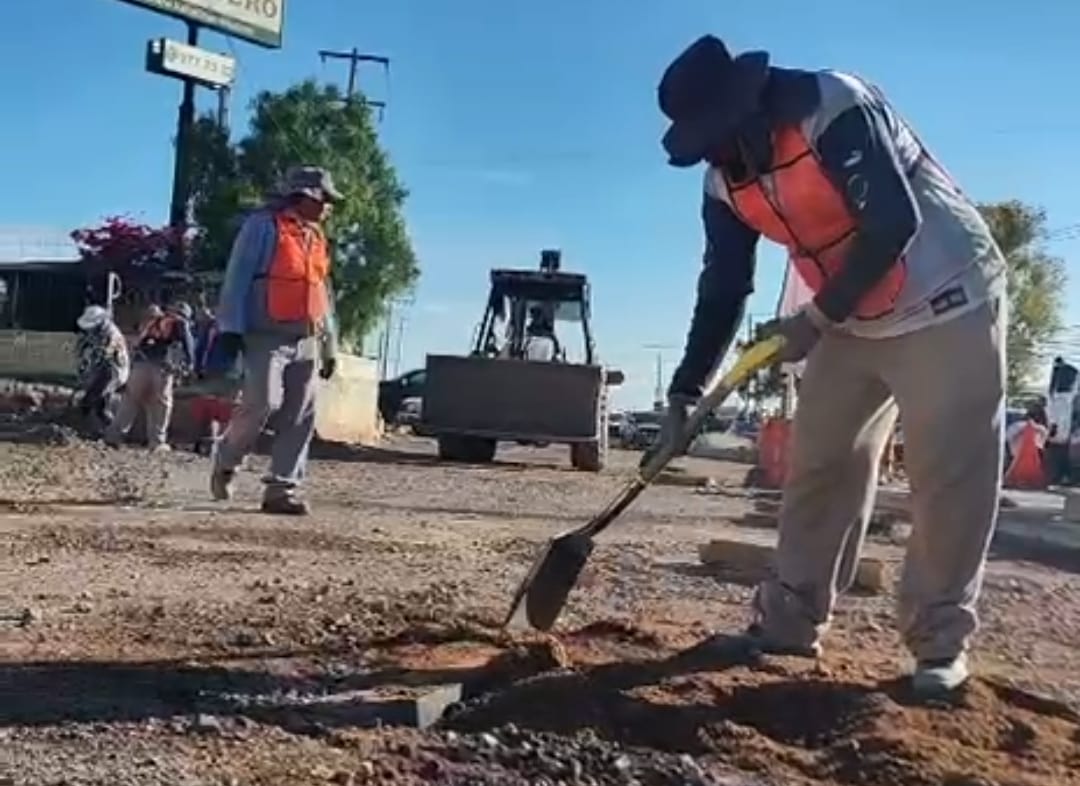 Obra de rehabilitación y ampliación con concreto hidráulico en avenida Héroe Inmortal