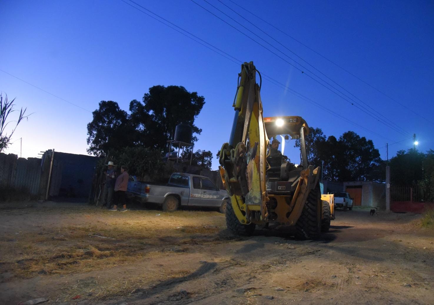 Inicia Jesús María obra de pavimentación en la calle Francisco Villa, en Milpillas de Abajo
