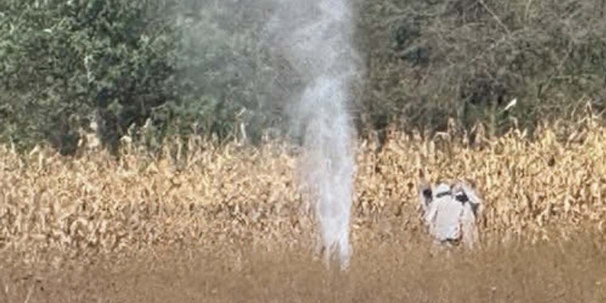 Autoridades atienden fuga de gas tras ruptura de ducto de Pemex en Puebla