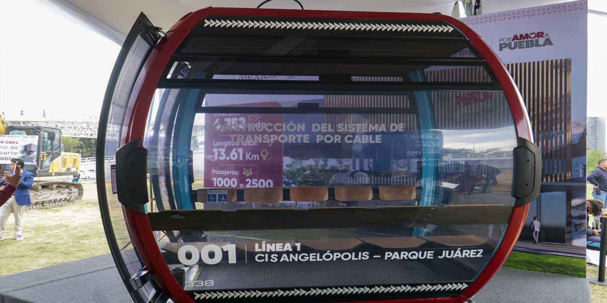Comienza obra del Cablebús en Puebla; conectará cuatro líneas en la capital