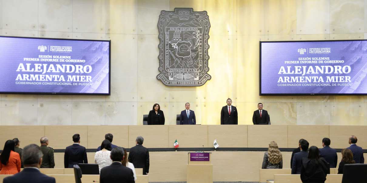 “El saqueo que dañó a Puebla no quedará impune”, afirma Armenta en su Primer Informe