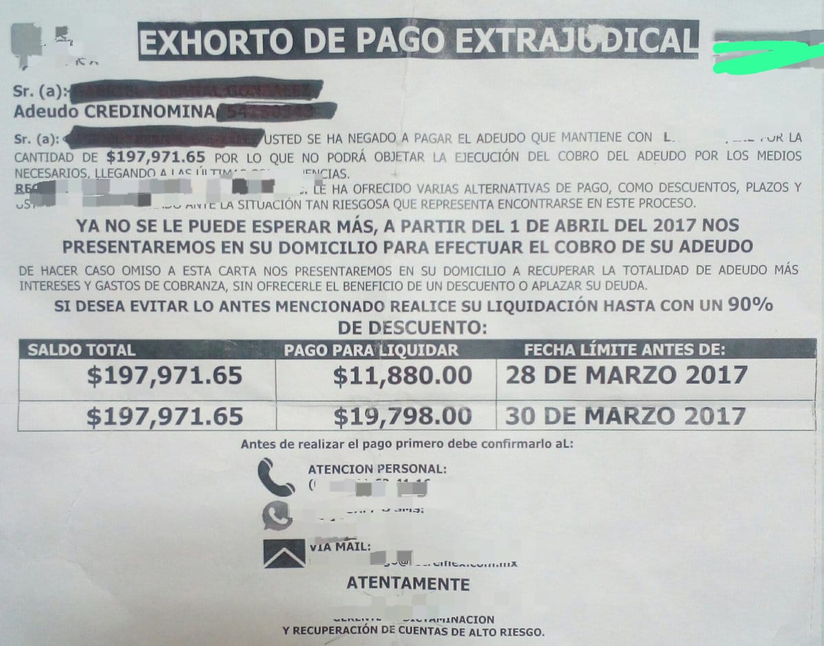 Acoso y amenazas en cobranza extrajudicial ya son delito en Durango