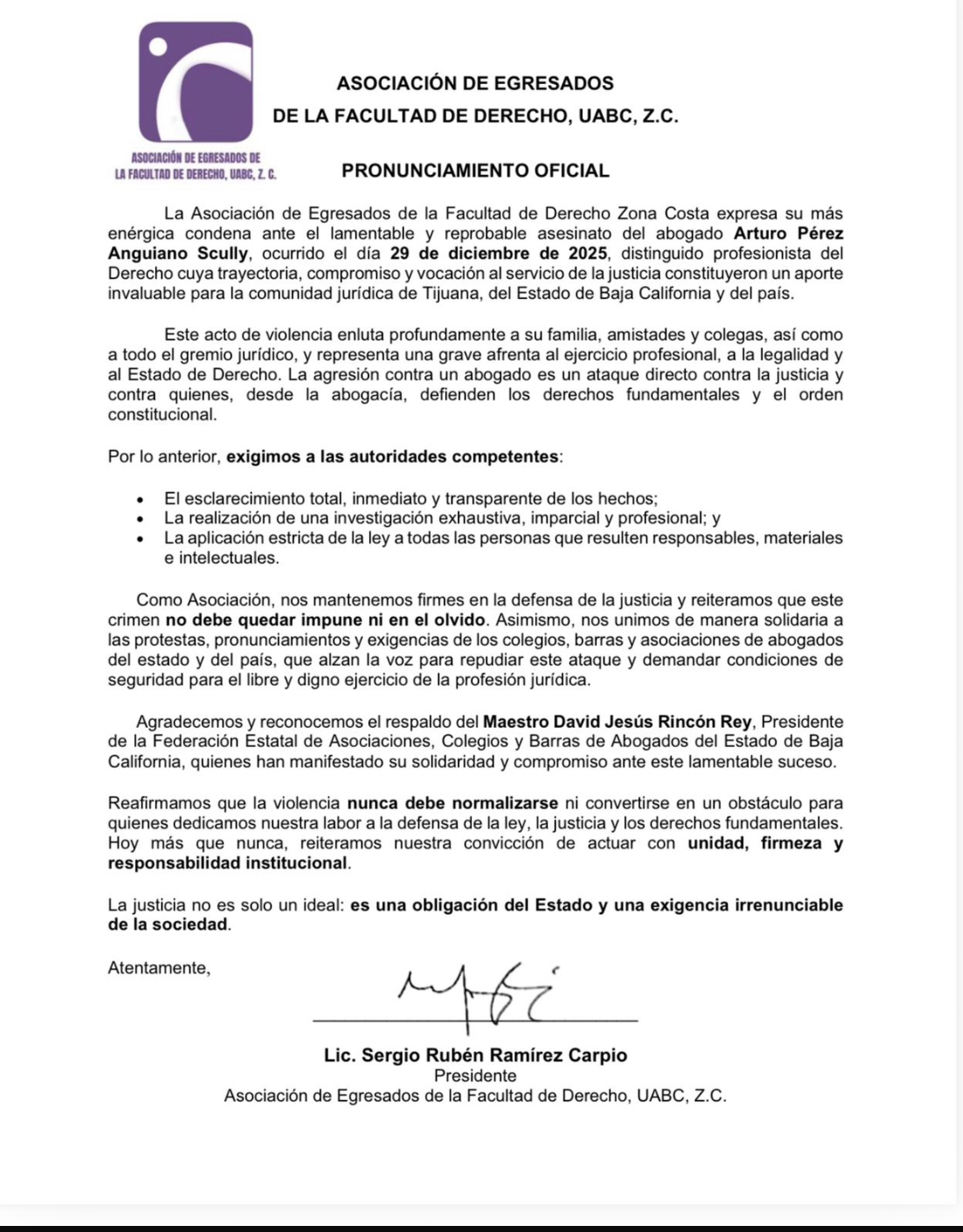 Un atentado que hiere al Estado de Derecho: temor y enojo en el gremio jurídico por ataque contra abogado en Tijuana