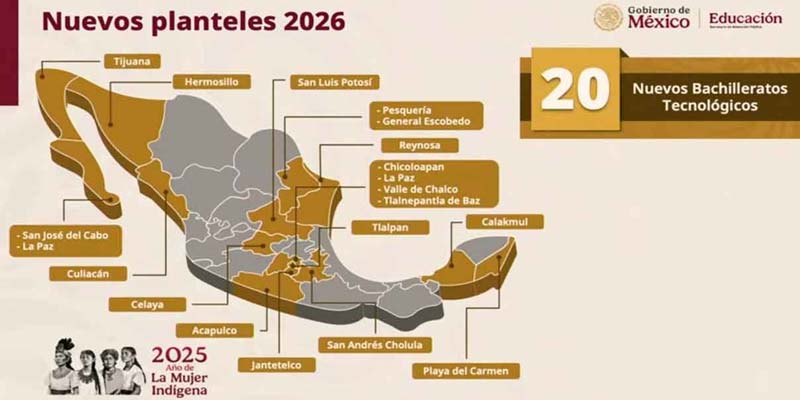 La SEP anuncio para Puebla cinco Ciberbachilleratos para 2026