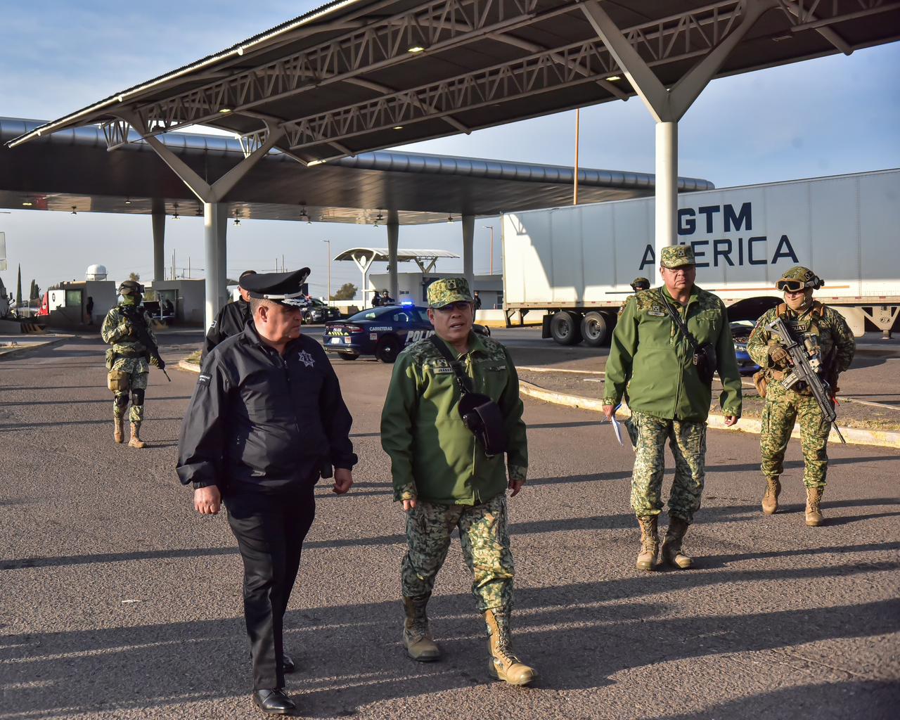 Autoridades estatales y ejército revisan operación de la Puerta de Seguridad Sur
