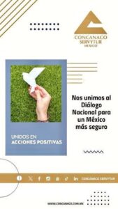 imagen: Campaña CONCANACO Y SERVYTUR Unidos en acciones por la paz / Nw Baja California.