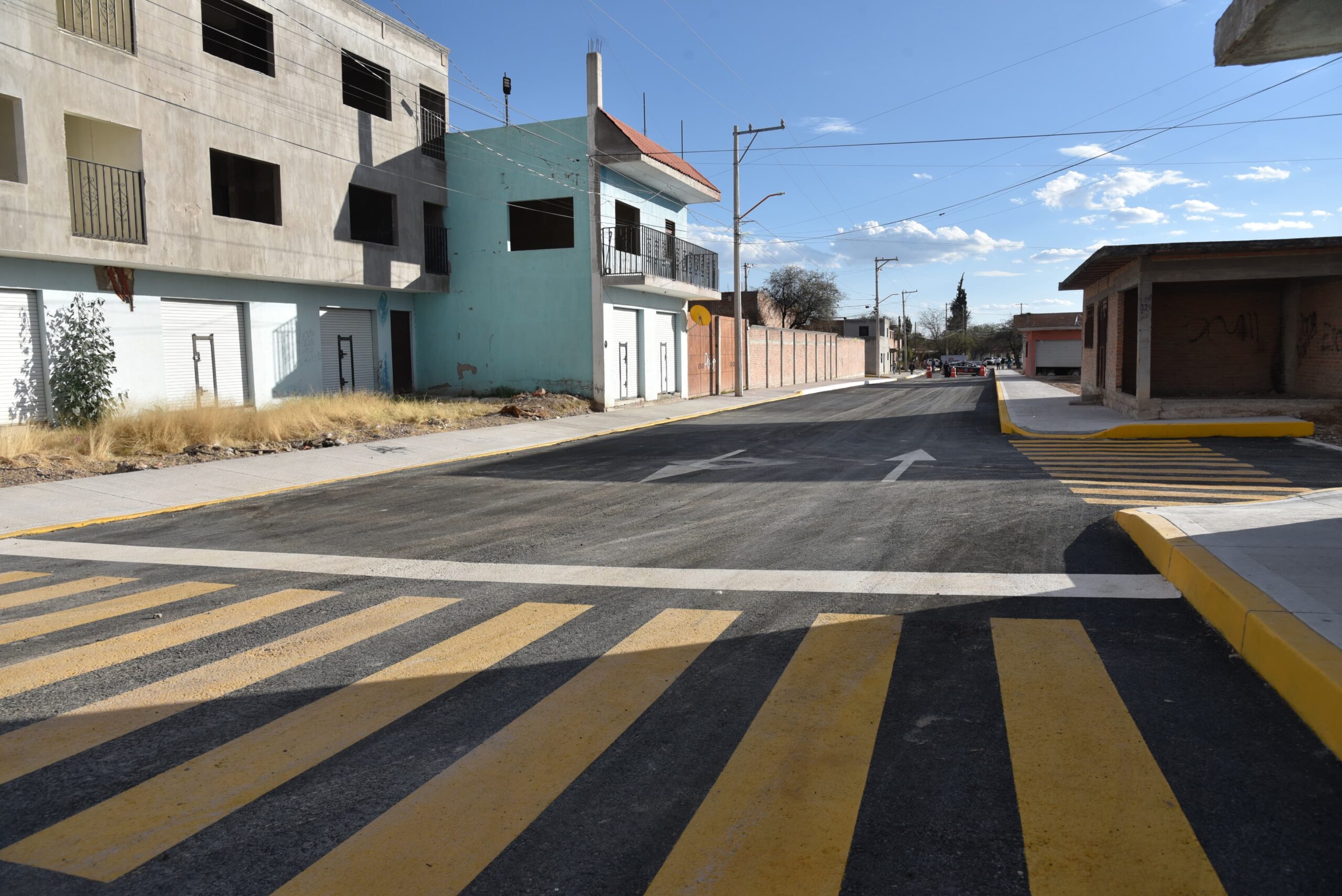 Concluyen trabajos de modernización vial en la colonia La Escalera, Jesús María