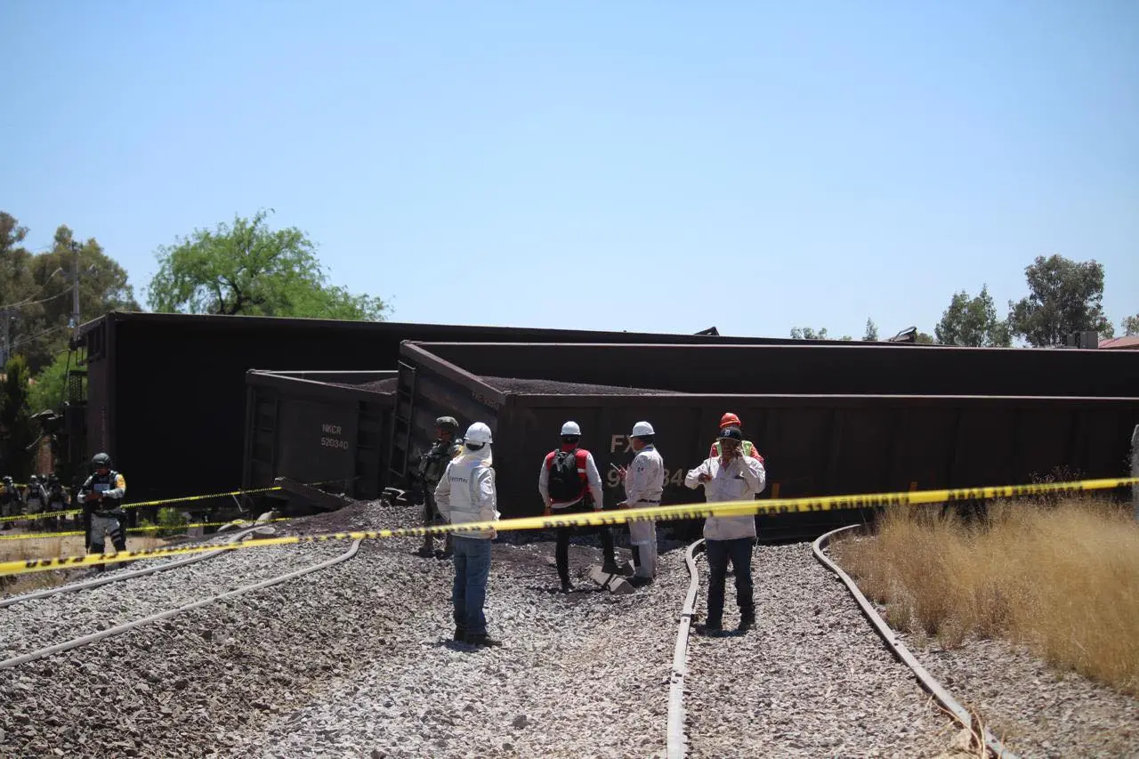 Descarrilamiento de tren en Aguascalientes deja un migrante muerto y varios heridos