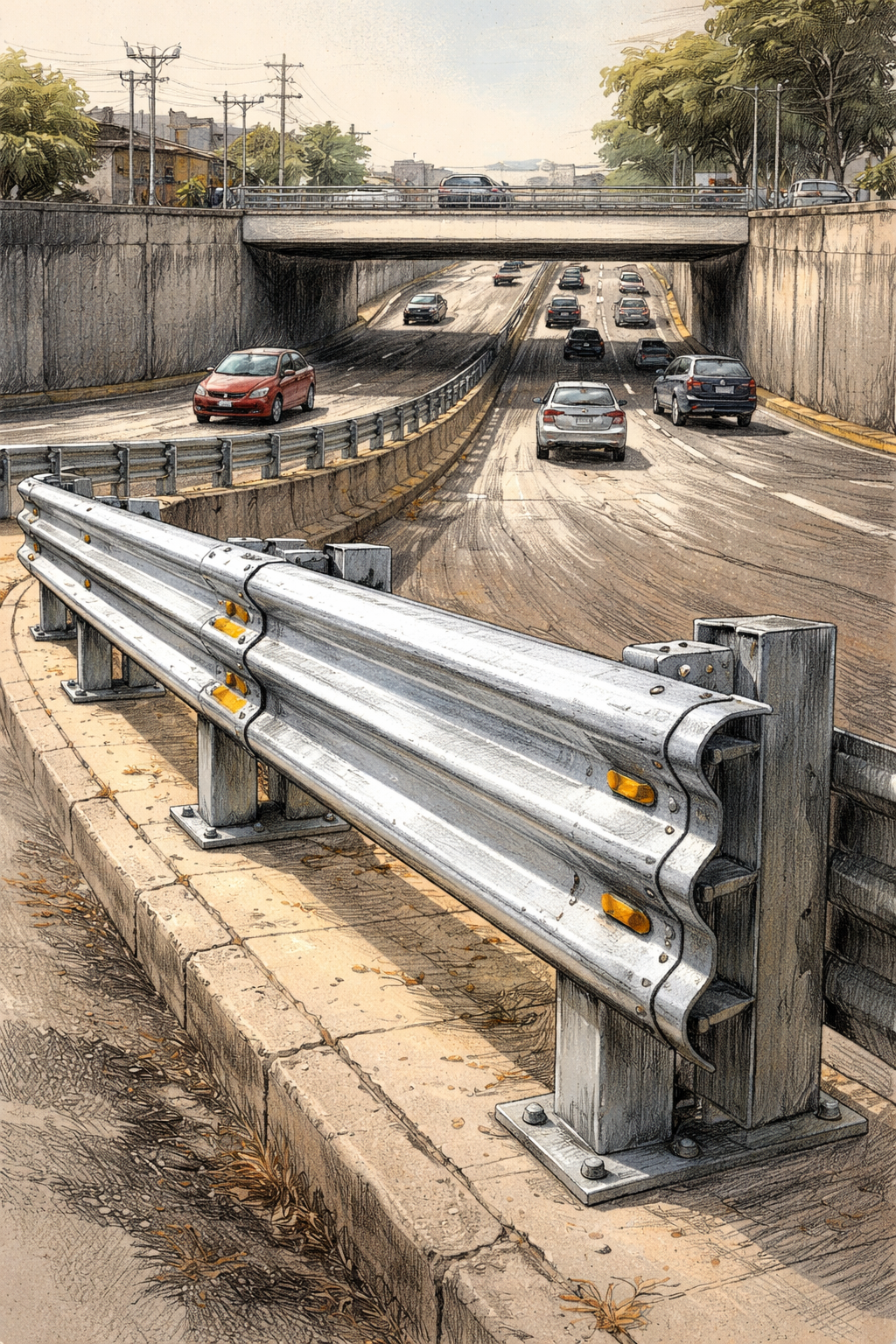 Exceso de velocidad: analizan colocar barras de contención en desnivel de Quezada Limón