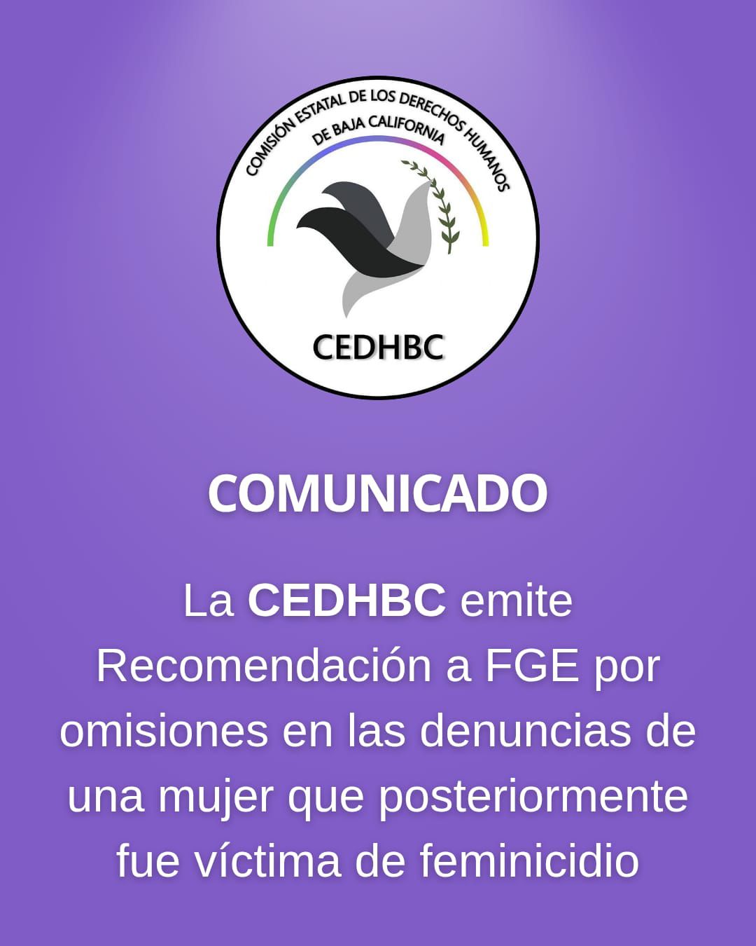 FALLARON LAS MEDIDAS DE PROTECCIÓN: CEDHBC CULPA A LA FGE POR FEMINICIDIO QUE PUDO EVITARSE
