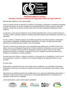 Consejo y Comités Ciudadanos de Seguridad exigen estrategia integral y resultados inmediatos.