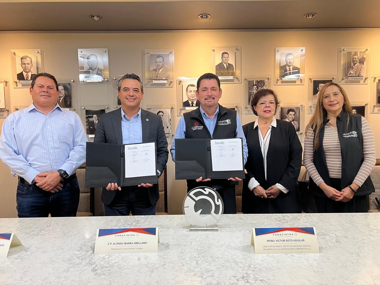 CANACINTRA E INDECC FIRMAN ALIANZA PARA CERTIFICAR EL TALENTO QUE BAJA CALIFORNIA NECESITA.