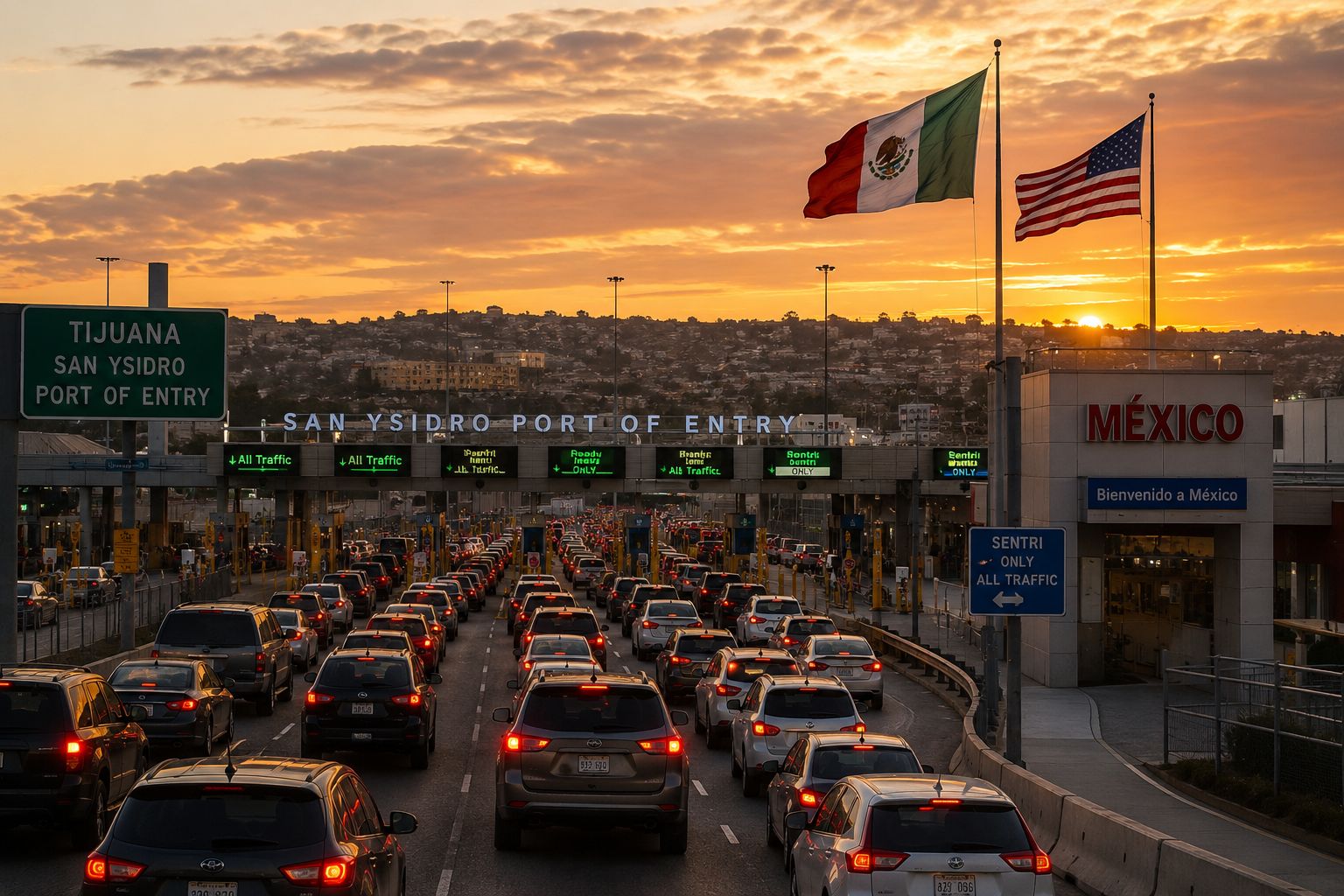 Garitas colapsadas frenan turismo, empleo y competitividad en Baja California: CCE exige acciones urgentes