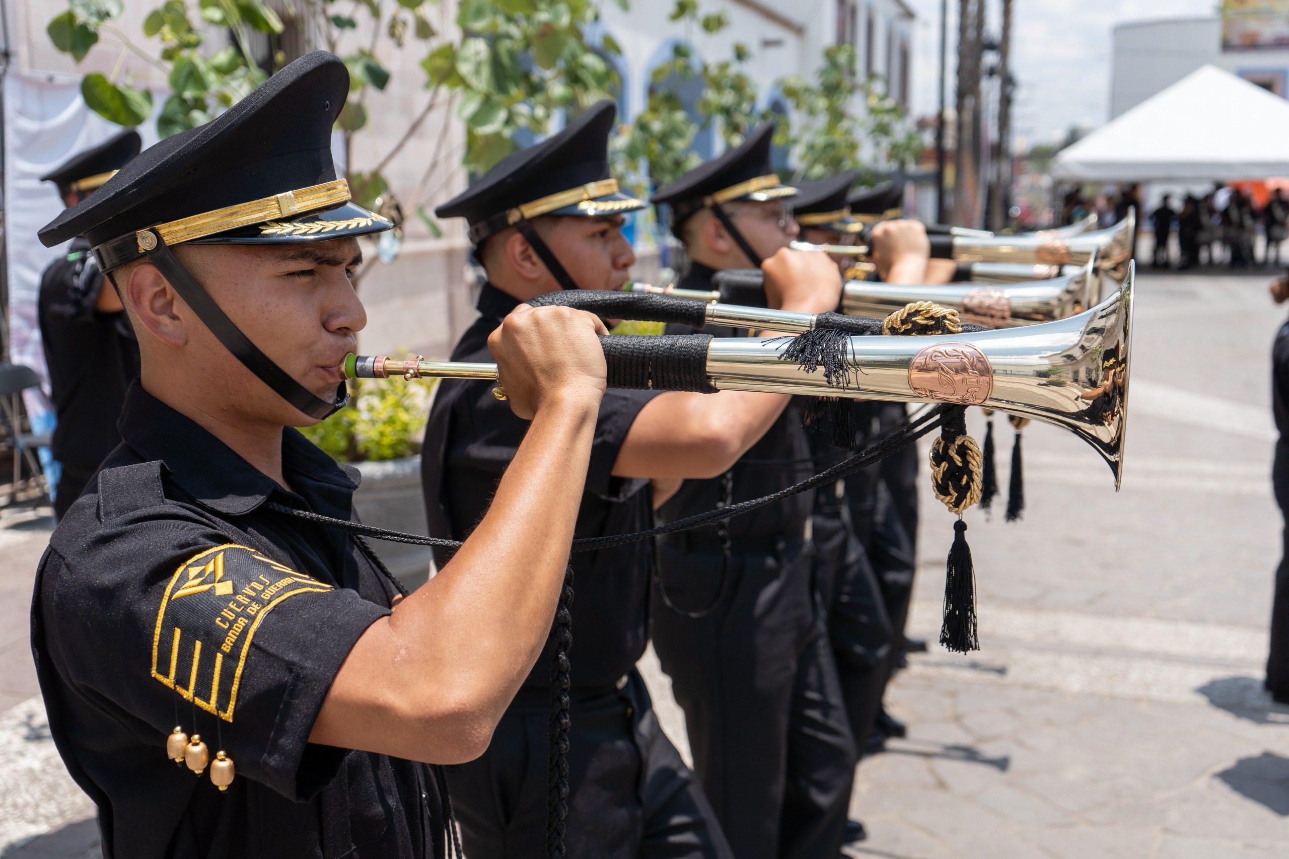 Reúne Jesús María a 22 bandas en concurso estatal de bandas de guerra