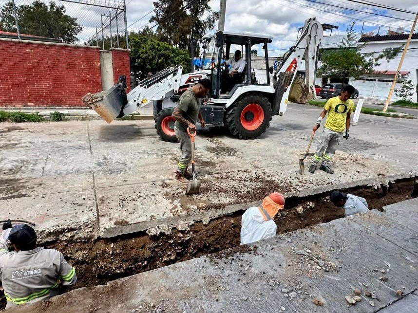 MIAA rehabilita red de alcantarillado sanitario en Lomas de Santa Anita