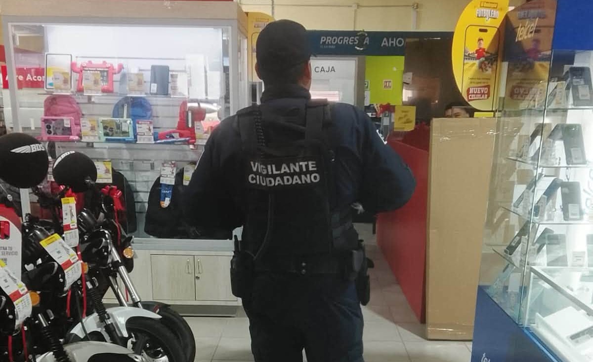 Refuerzan vigilancia en el centro de Calvillo para prevenir extorsiones y robos a comercios