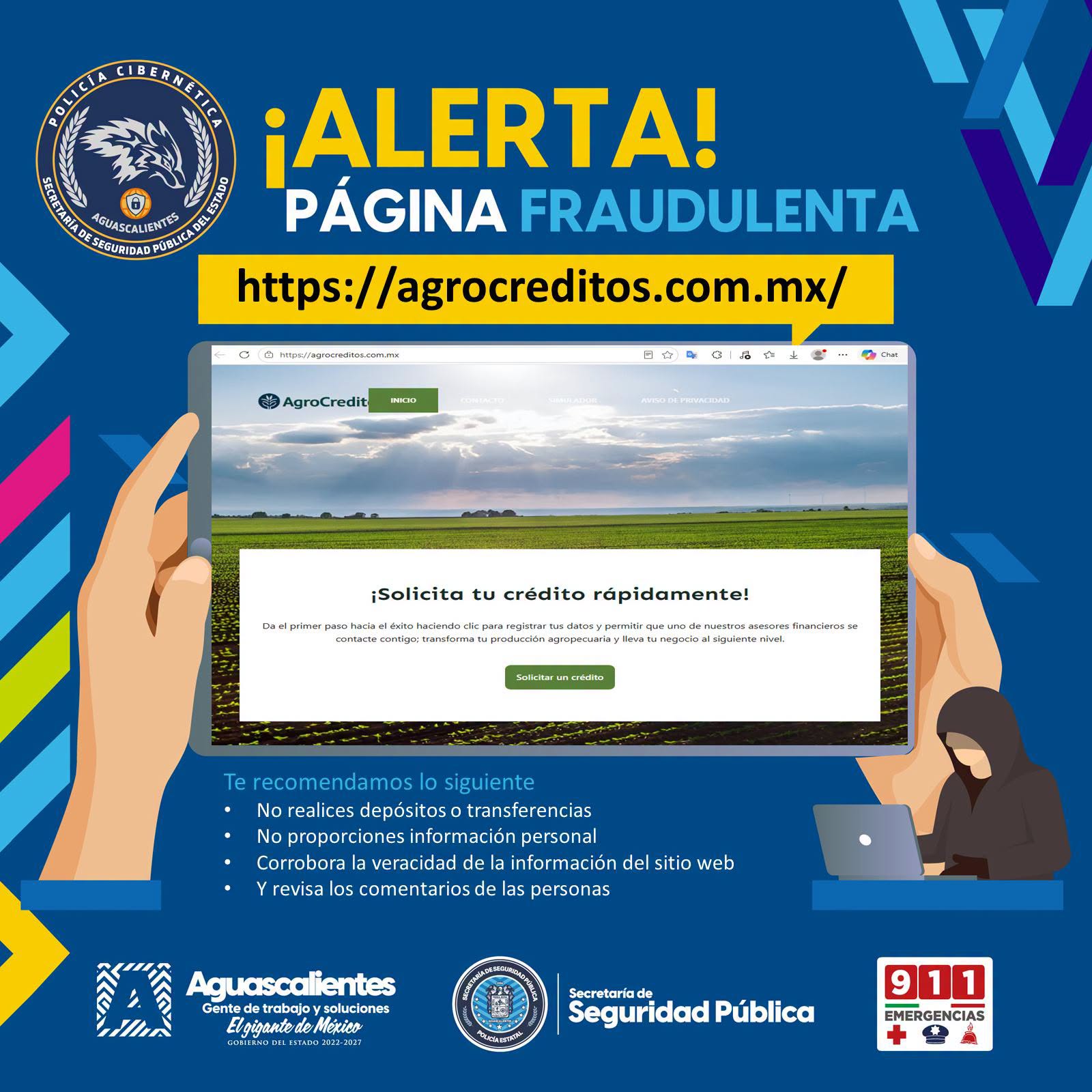 Alertan sobre páginas web fraudulentas que buscan robar información personal y bancaria