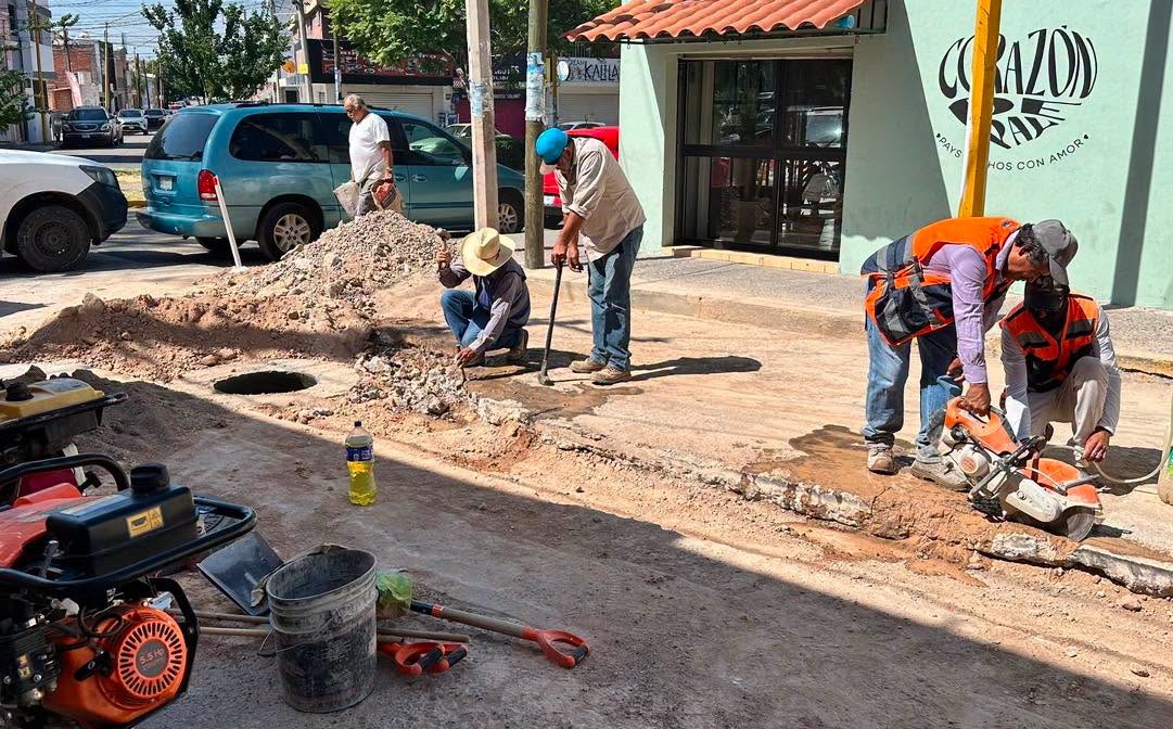 Rehabilitan red sanitaria en la colonia Las Flores con inversión de 680 mil pesos