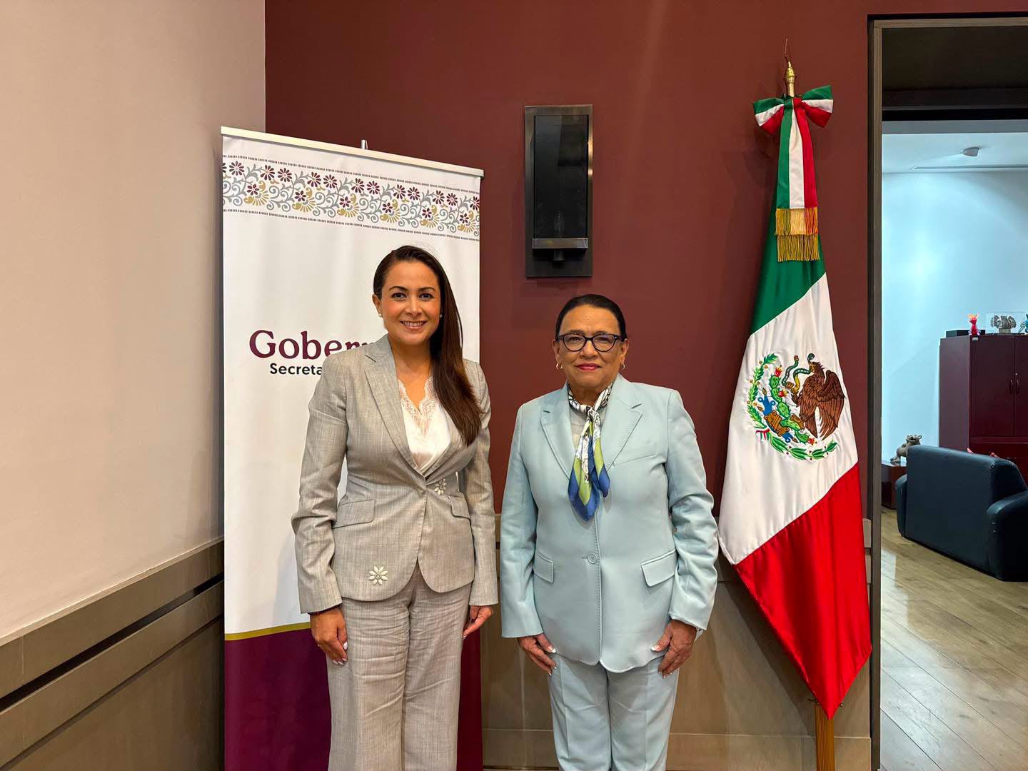 Tere Jiménez y Rosa Icela Rodríguez revisan proyectos estratégicos para impulsar el desarrollo de Aguascalientes
