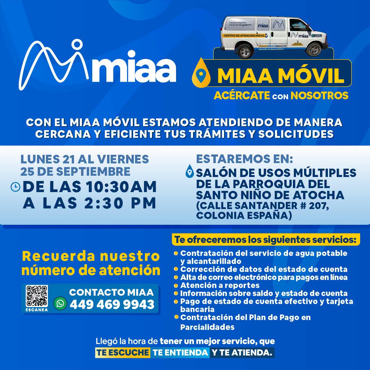 MIAA Móvil llevará servicios de agua y alcantarillado a la colonia España