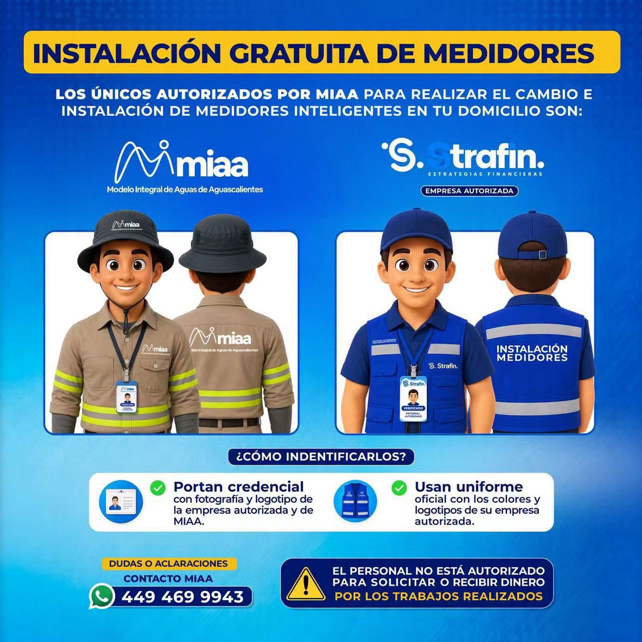 MIAA advierte sobre instalación gratuita de medidores inteligentes en Aguascalientes